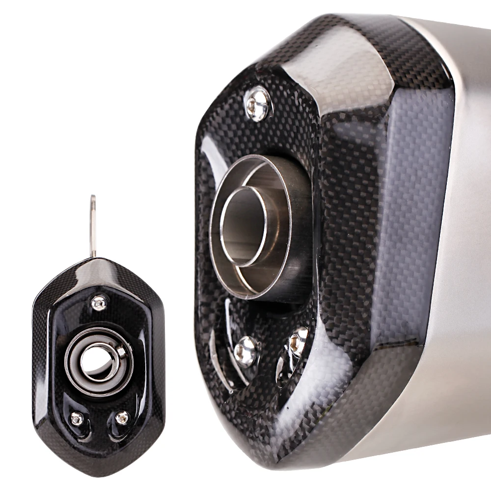 Универсальный карбоновый наконечник выхлопной трубы 51 мм с крышкой глушитель