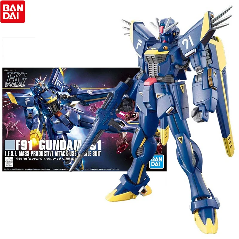

Bandai Genuine Gundam Model Kit Anime Figure HGUC 1/144 F91Harrison Collection Gunpla Anime Action Figure Toys for Children
