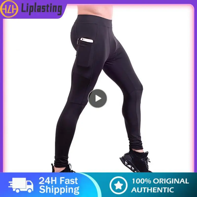 

Men Compression Tight Leggings Running Sports Male Gym Fitness Jogging Pants Quick Dry Trousers Workout Training Yoga Bottoms