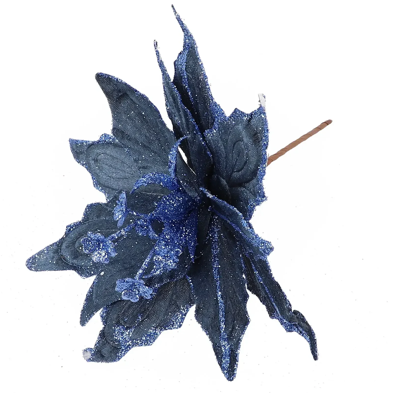 1 шт. 28 см рождественские цветы пуансета блестящий искусственный цветок