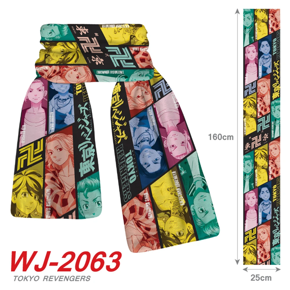 

Anime Tokyo Revengers Scarf Manjiro Sano Autumn Winter Warm Scarves Teenager Cartoon Print Casual Cosplay Muffler Christmas Gift