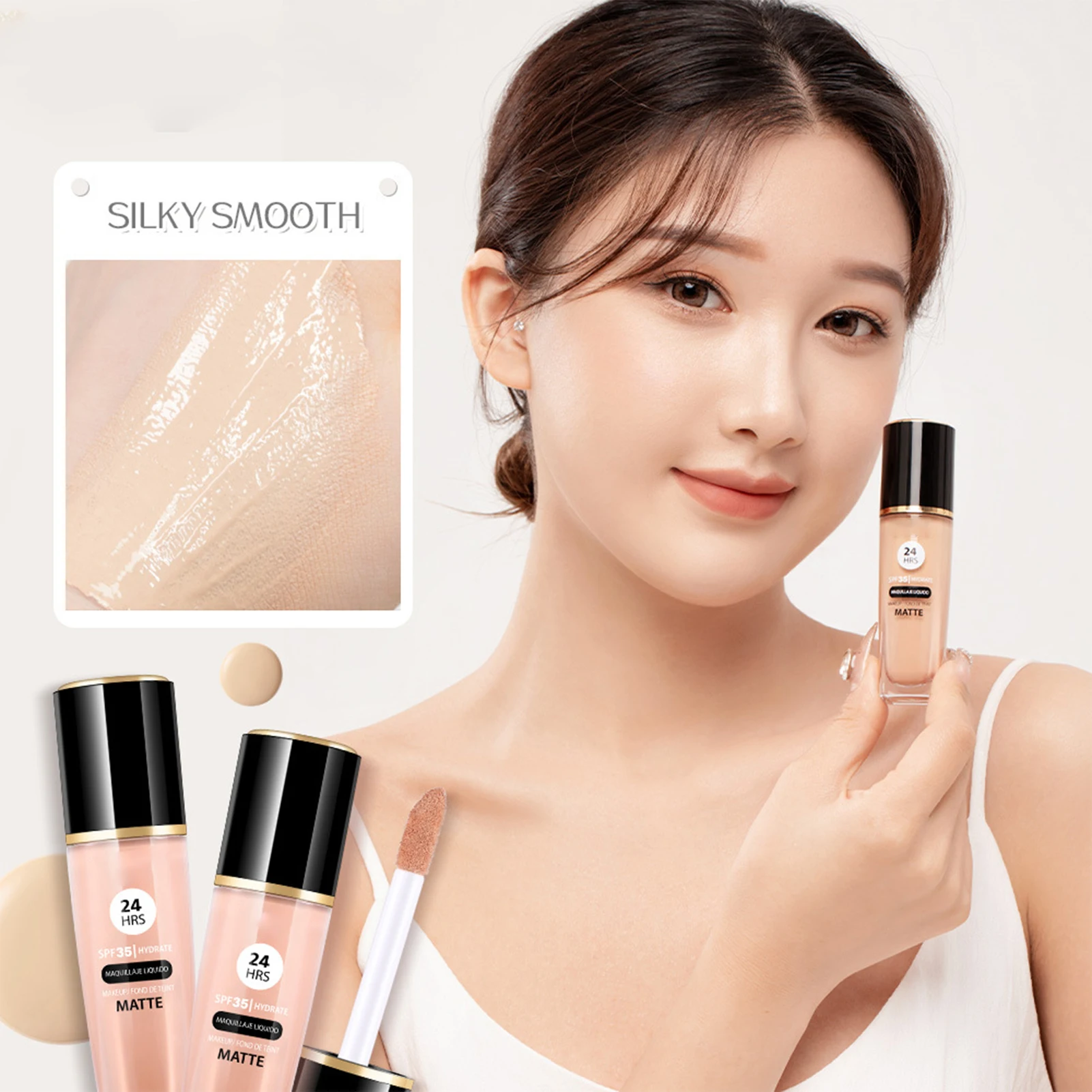 

Long-lasting Cream Foundation Soft Durable & Lightweight Hypo-allergenic Liquid Waterproof Cosmetic Tools For The Face And Neck