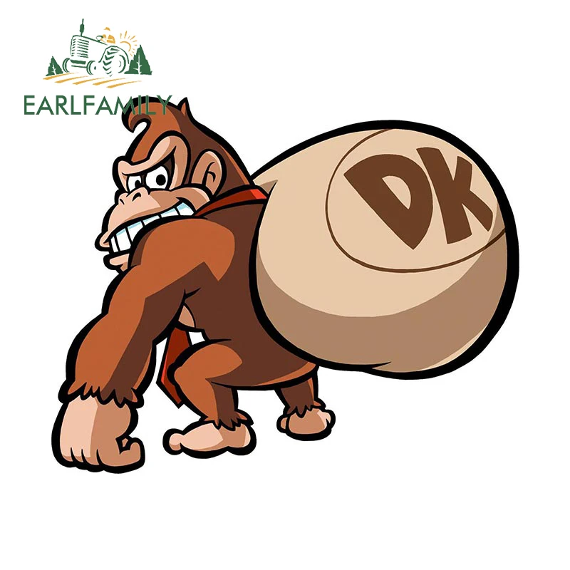 EARLFAMILY 13 см для личности Donkey Kong аркадная игра наклейка на автомобиль с зернистой