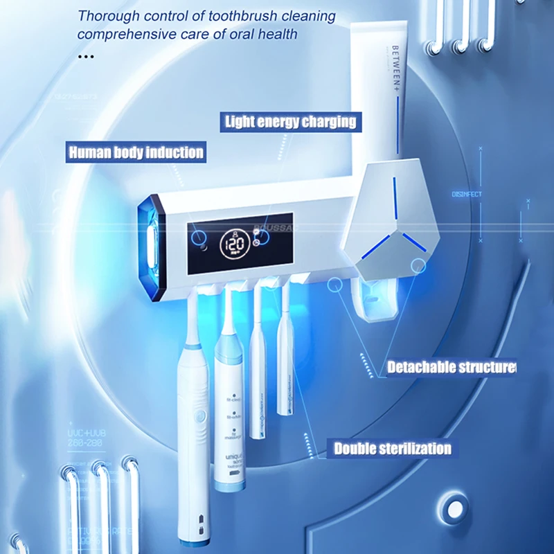 

Умный Автоматический Дозатор зубной пасты, выдавливатель, стойка для хранения зубных щеток, набор аксессуаров для ванной комнаты