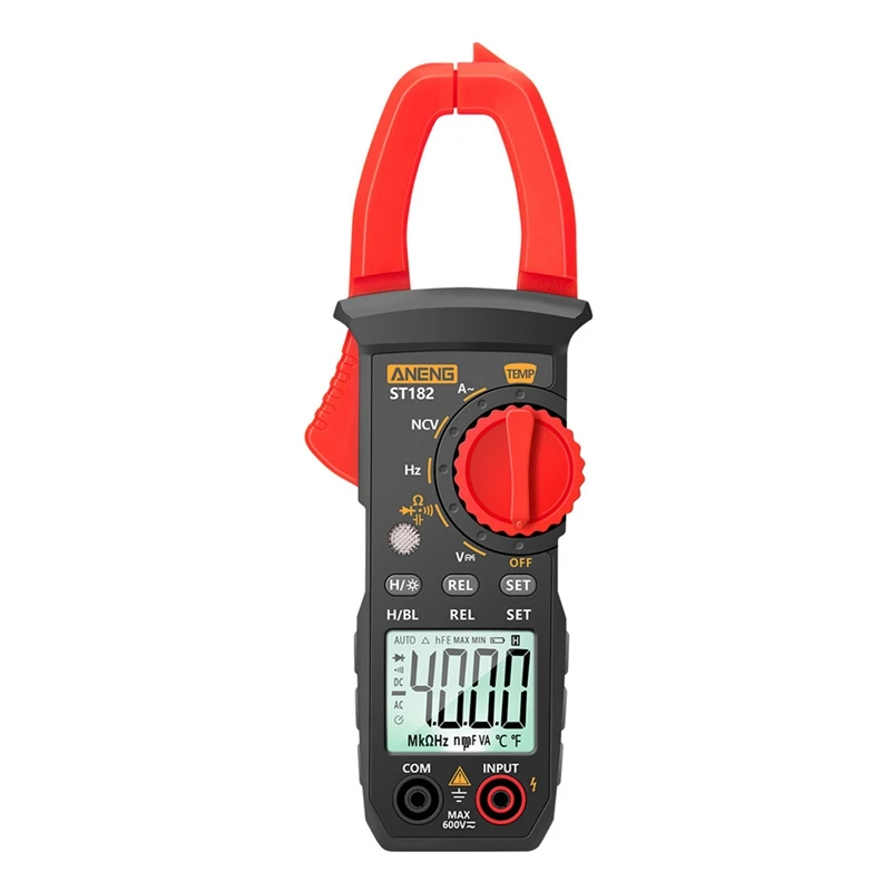 

ANENG ST182 Digital Clamp Meter AC Current Multimeter DC/AC Voltage Ammeter Voltage Tester Amp NCV Ohm Test