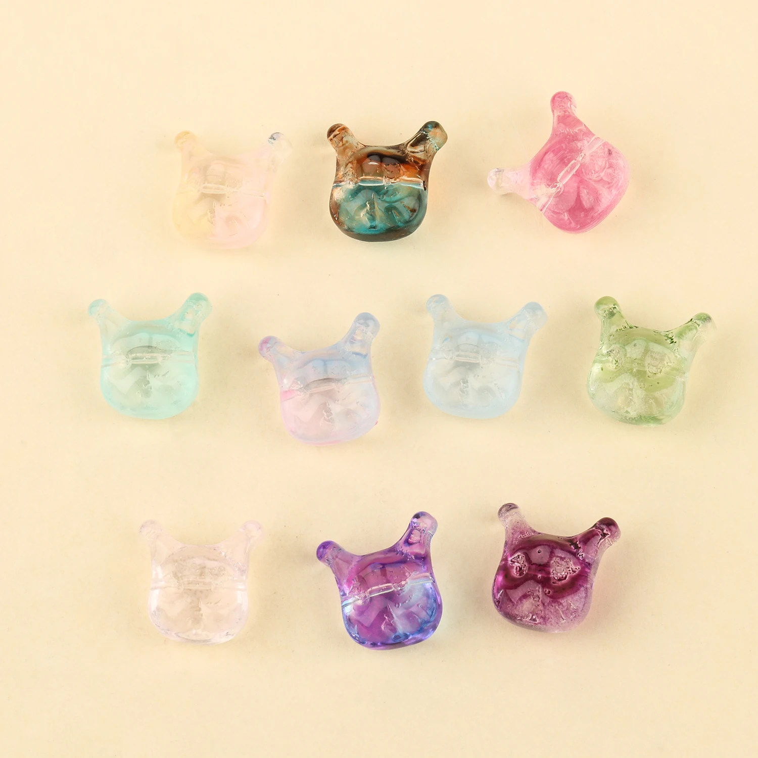 

20 шт., бусины в форме кошачьей головы, 13 х8 мм