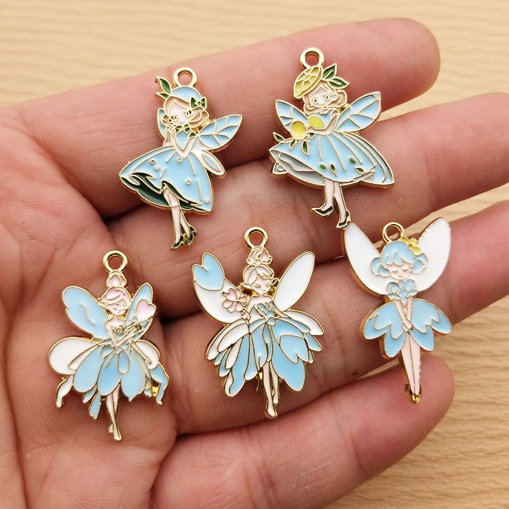 Эмалевые подвески ангельская девушка 10 шт