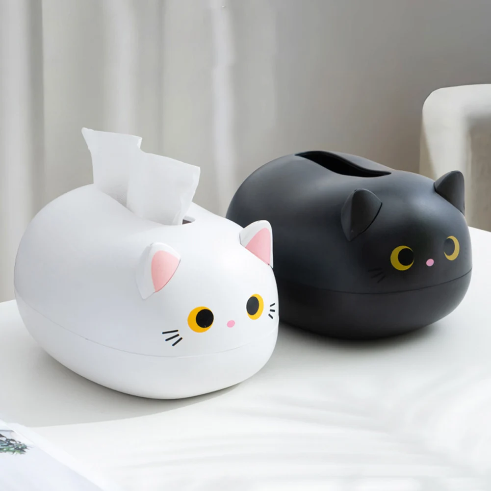 

Милая кошка, коробка для салфеток, коробка для хранения кухонных салфеток, контейнер для бумаги, настольный держатель для туалетной бумаги, украшение для дома в скандинавском стиле