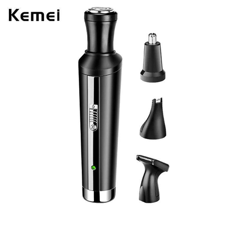 Kemei Electric Beard Mustache Razor Nose Hair Trimmer 4 In 1