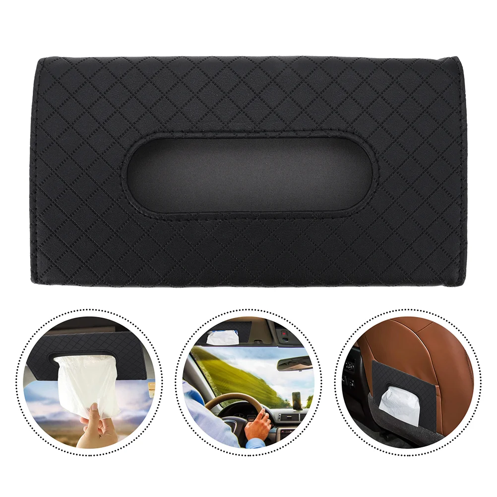 

2 Pcs Tissue Box Paper Holder Car Visor Sun Catcher Cover Backseat Visors