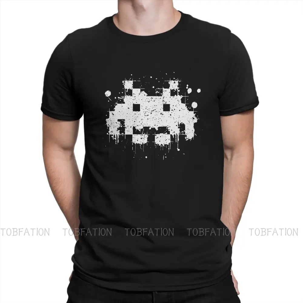 

Paint Invasion Space Invaders Shooting Video Game Tshirt Top Cotton O-Neck Men's Clothes Graphic Men T shirt