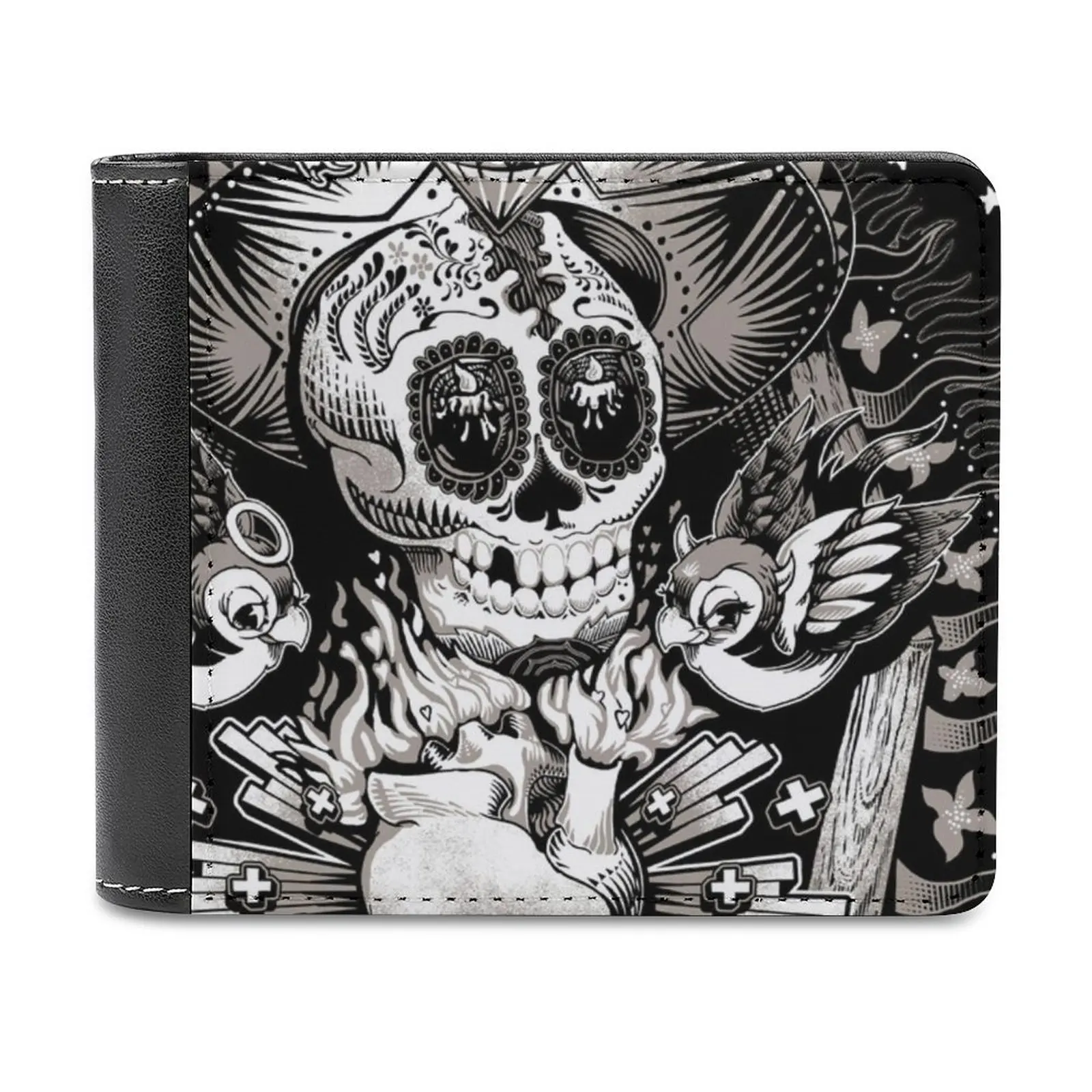 

Day Of The Dead-You Haz Key Men's Wallet Leisure Travel Lightweight Portable Wallets Short Style Male Purse Day Of The Dead