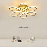 modern golden lustre led chandelier lighting for living room bedroom indoor lamp remote control ceiling lamp home decor fixtures