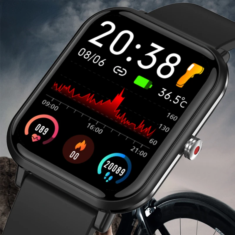 

2023 New Smart watch Ladies Full touch Screen Sports Fitness watch IP67 waterproof Bluetooth For Android iOS Smartwatch Men