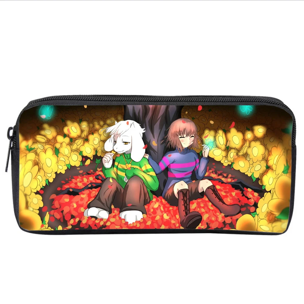 

Чехол для карандашей с логотипом игры аниме для учеников, мультяшная сумка для карандашей для мальчиков и девочек, сумка на молнии для подро...