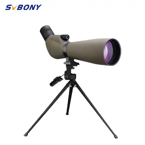 Svbony телескоп SV401 20-60x80 Зрительная труба BK7 серебристый + MC Prism IPX7 водонепроницаемый подзорная труба с штативом оборудование для кемпинга Лучш...