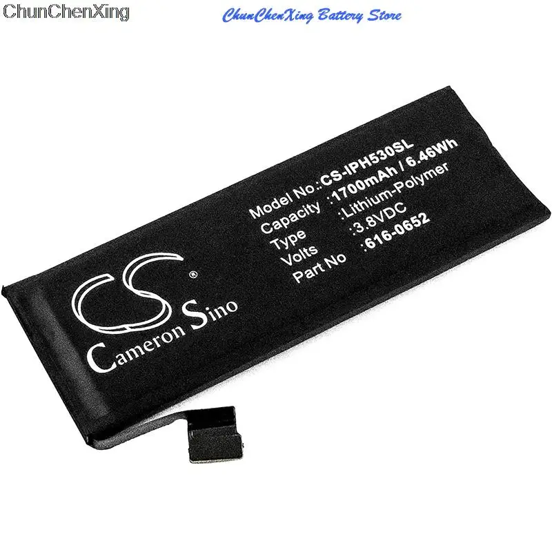 Аккумулятор Cameron Sino 1700 мАч 616-0652 616-0720 для Apple A1234 A1457 A1516 A1518 A1528 A1529 A1530 A1533 iPhone 5s