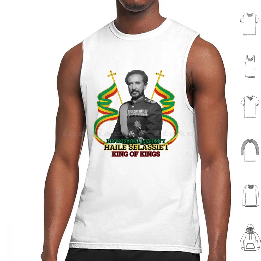 

King Of Kings Haile Selassie Retro Vintage Tank Tops Vest Sleeveless King Of Kings Haile Selassie Retro Vintage Haile