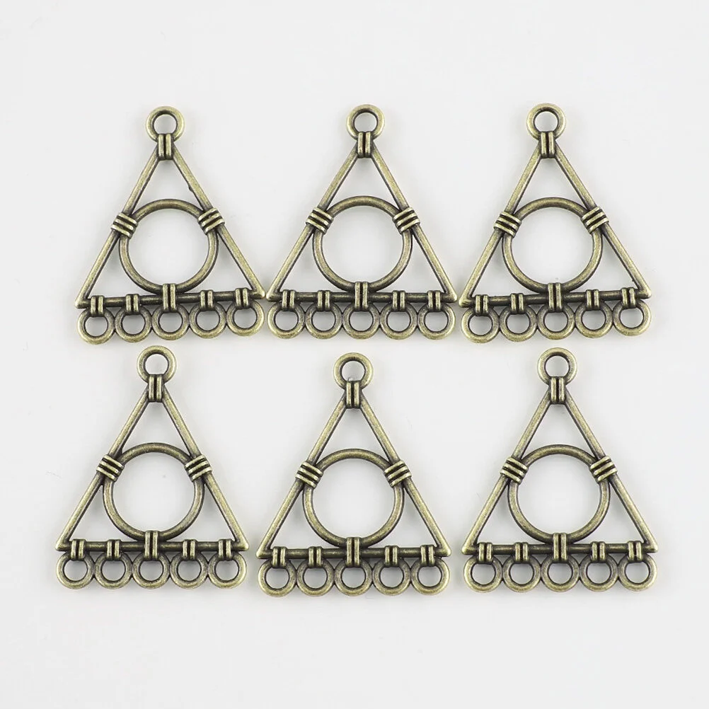 50 Pcs Cutout Necklace Pendant Teardrop Earrings DIY Alloy Accessory Vintage Dangle Charms