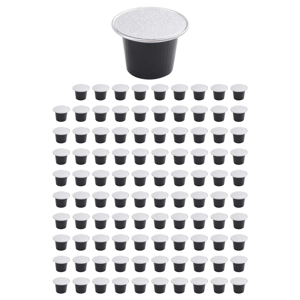 100 Sets Refillable Coffee Capsule Cup Disposable Nespresso Pod for Nescafe Automatic Machine Food Package Cafe Supplies