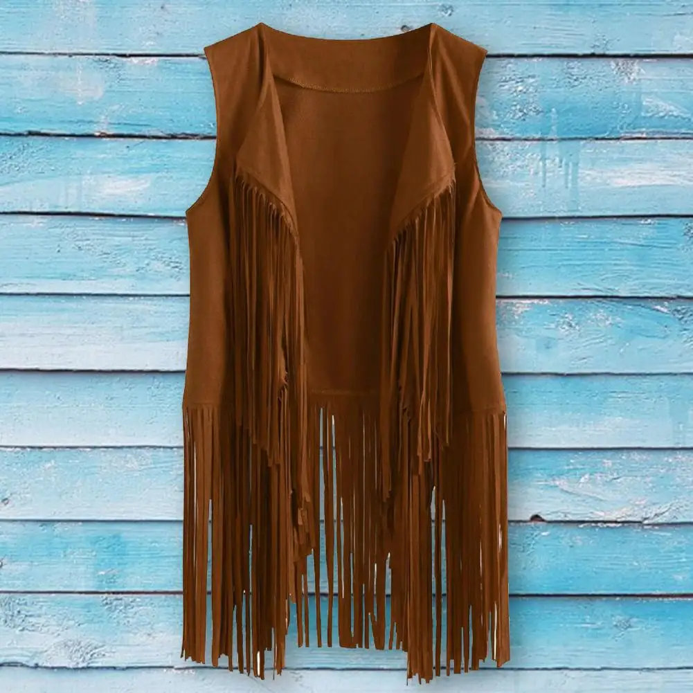 

Stylish Women Waistcoat Female Retro Fringed Waistcoat Vintage Autumn Jacket Vest Streetwear