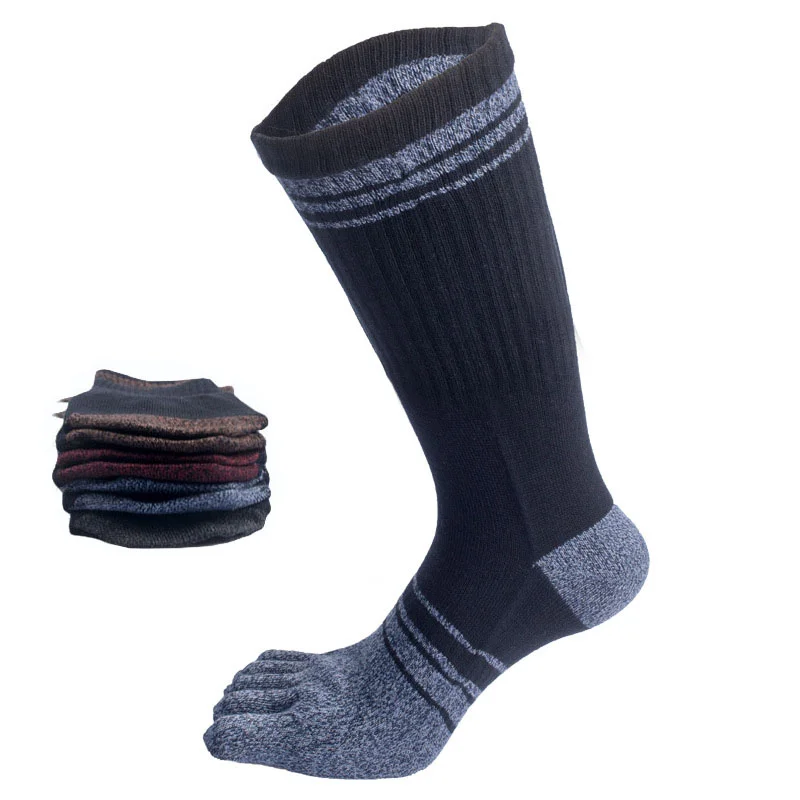 

5 Pairs High Quality Toe Socks for Men Cotton Harajuku Business Sport Five Fingers Compression Socks with Toes Man Calcetines