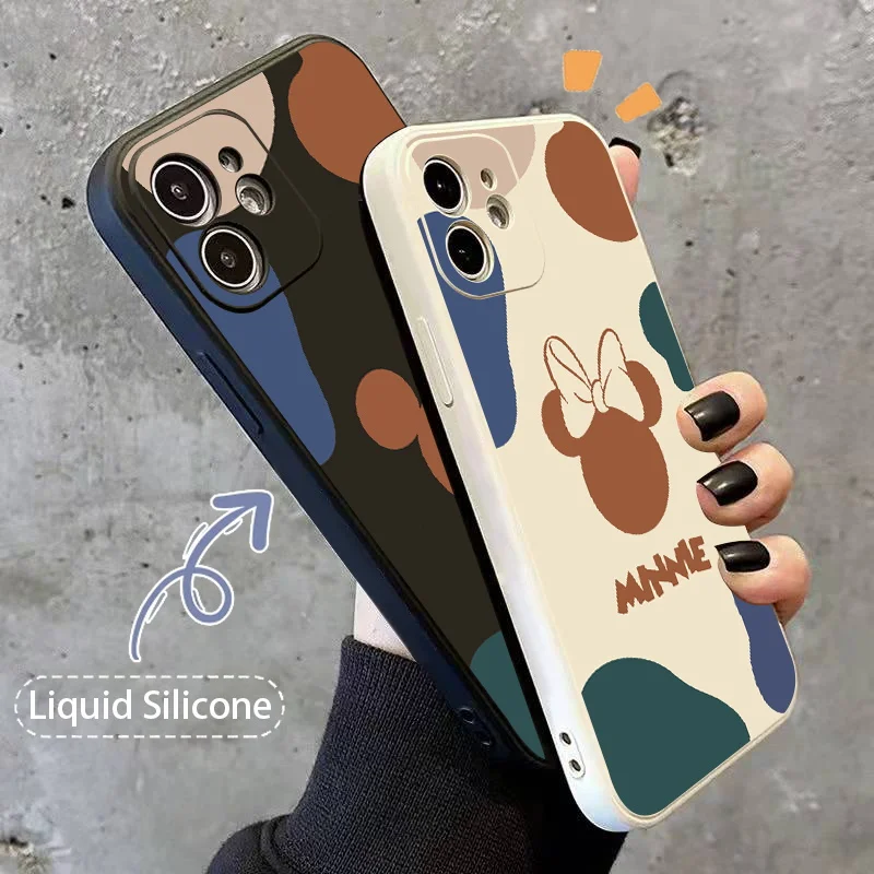 Силиконовый чехол с логотипом Микки Мауса Для iPhone 11 12 13 Pro Max Mini X XS XR MAX SE 2020 6 7 8 Plus |