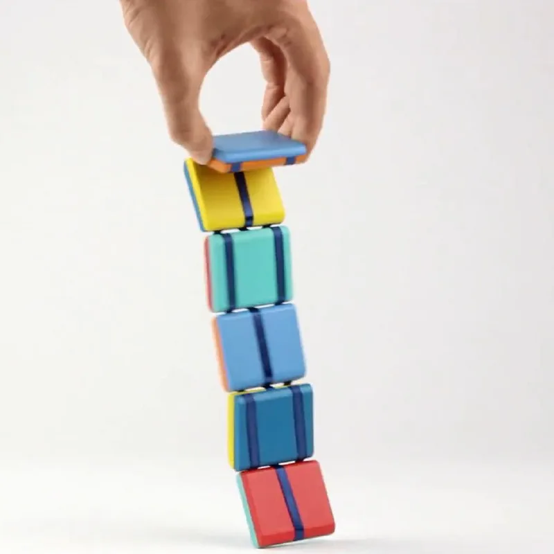 

Infinite Flip Colorful Flap Wooden Ladder Change Visual Illusion Novelty Decompression Gift Anti Stress Children's Fidget Toys