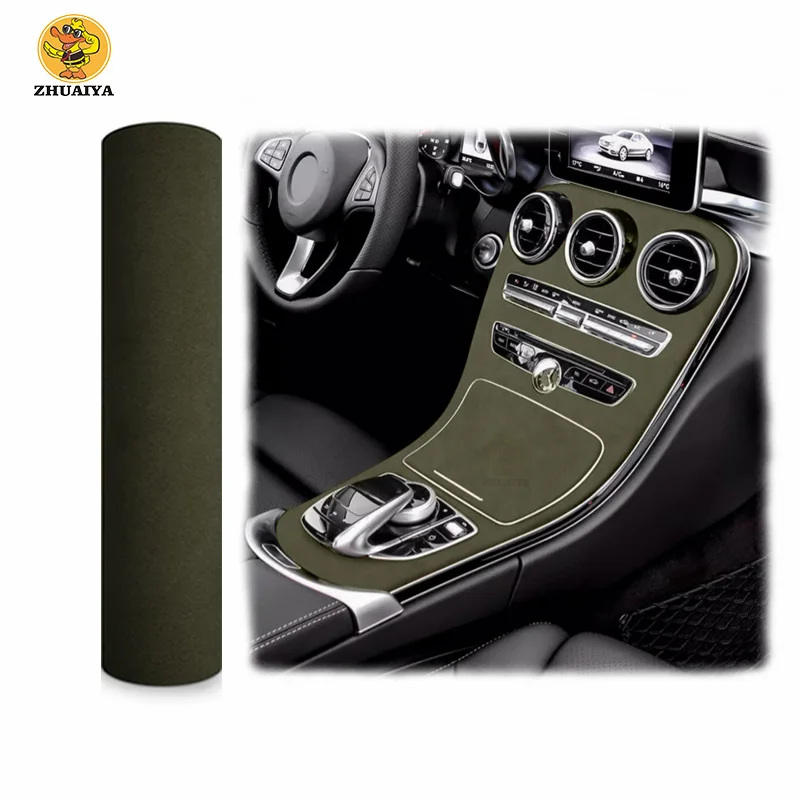 

Самоклеящаяся виниловая ткань ZHUAIYA 1,35*15 м, фетровая зеленая бархатная Автомобильная оболочка, наклейка для автомобиля