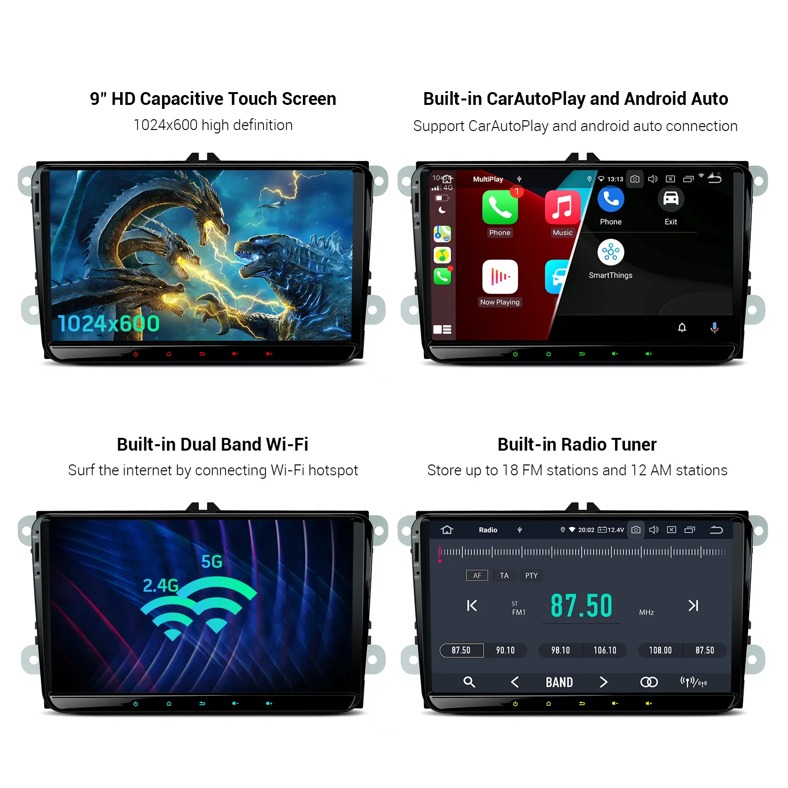 Автомобильная магнитола XTRONS мультимедийный плеер на Android 11 с 9 &quotэкраном со