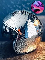 disco ball helmets with retractable visor for dj club bar party wedding holiday decoration cowboy cowgirl clothing accessories