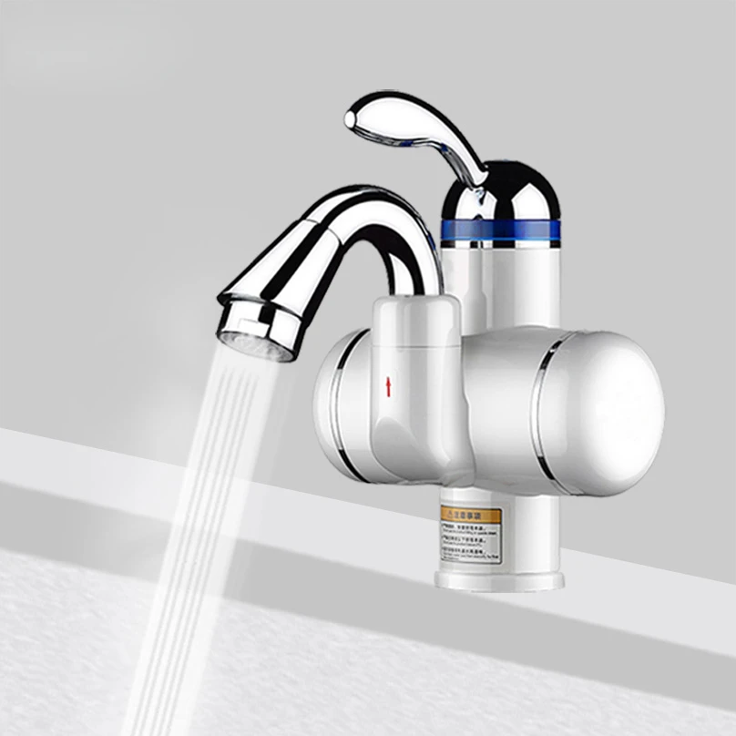 Heated Faucet With Water Heating Tiny Size Bathroom Banheiro  Instant Hot Water Heater Tap 180 Rotation