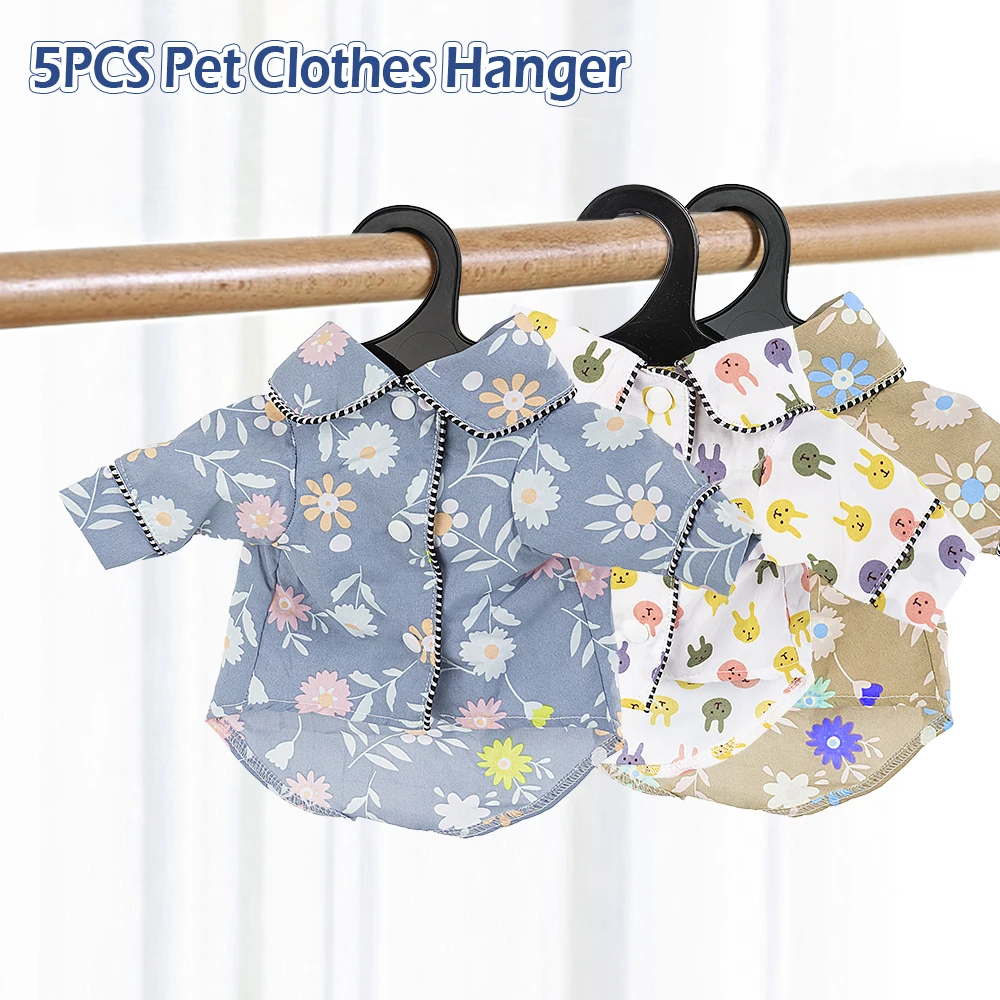 

5pcs/Set Plastic Hanger S/L Pet Clothes Storage Dog Cat Clothes Rack Dogs Coat Hanger Plastic Puppy Big Dog Hanger Pet Supplies