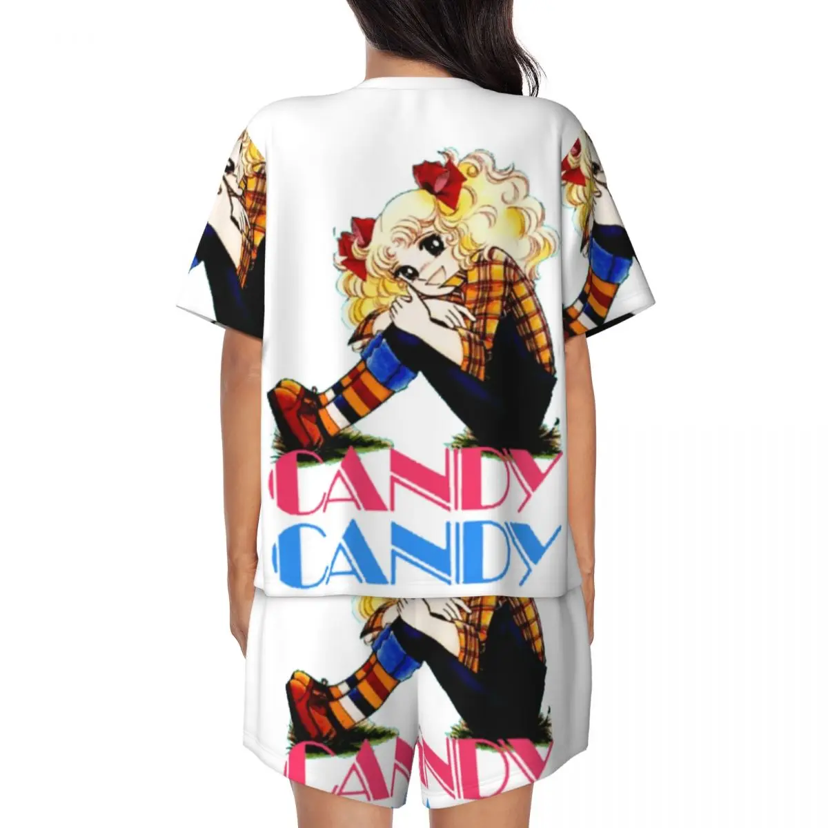 Женский пижамный комплект из 2 предметов с коротким рукавом и принтом