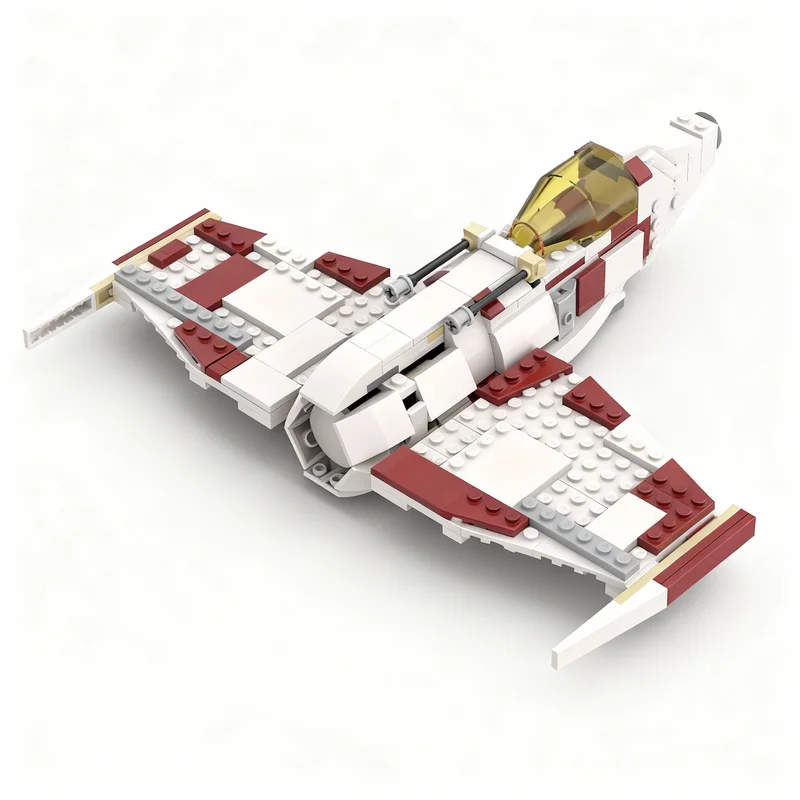 Фото Набор из 728 деталей MOC: Модель звездолета E-Wing Shin Hati S Starfighter для сборки, конструктор, архитектурные блоки, идея для рождественского подарка детям №2