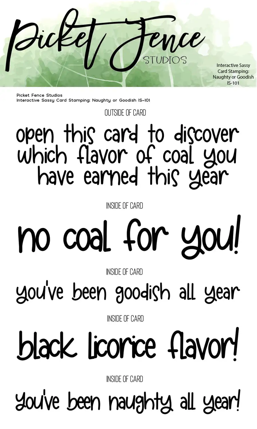 

DIY Scrapbooking Craft Supplies Stamp Photo Album Card Making Interactive Sassy Naughty or Goodish Clear Stamps 2023