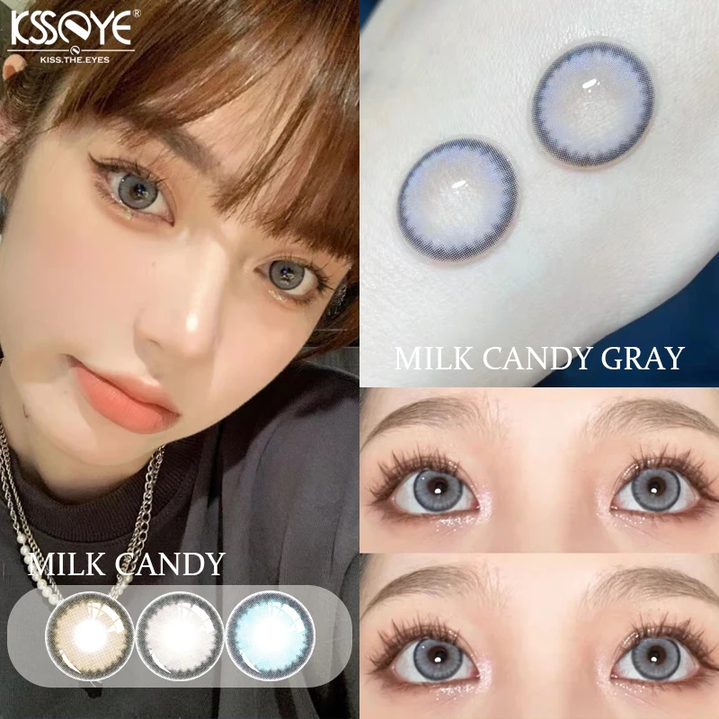 

2022 New Arrival Milk Candy Soft Contact lens Gray Colored Contact Lenses Yearly Lens Original Design