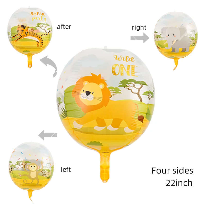 1 шт. 4D прозрачные гелиевые воздушные шары с животными из джунглей динозавры