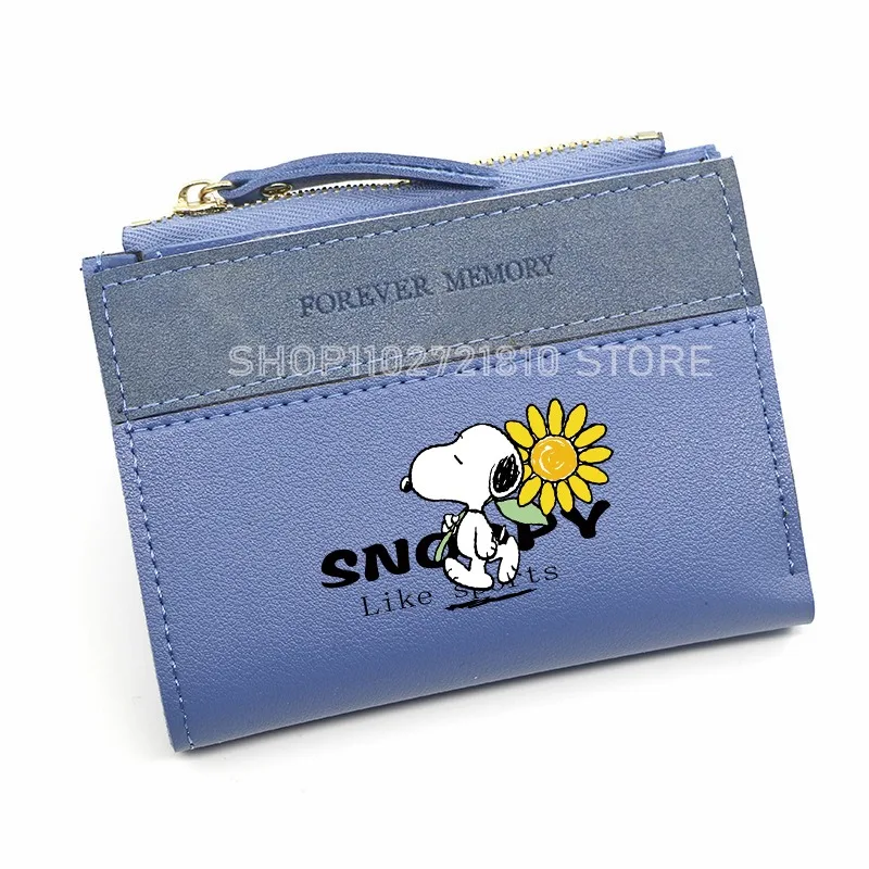 Короткий кошелек Snoopy для женщин модный контрастный Дамский бумажник с
