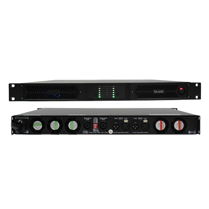 

D2-4200 1u class d amplifier 4000w digital power amplifier audio professional