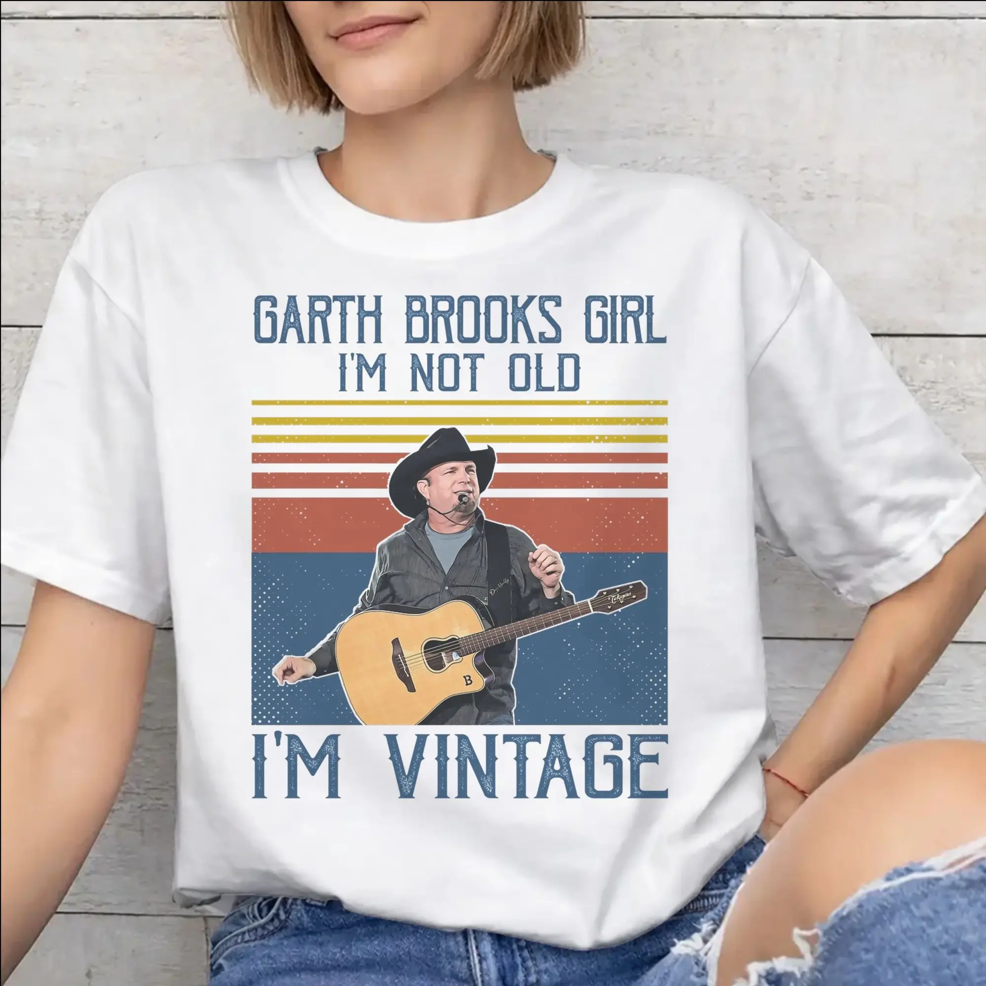 Фото Футболка с графическим принтом Garth Brooks Tour 2026 для мужчин и женщин, футболка из чистого хлопка, одежда №1