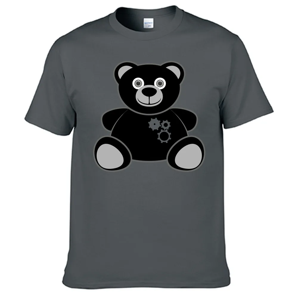 

Black Teddy Bear Best-selling Men Women Summer 100% Cotton Black Tees Male Newest Top Popular Normal Tee Shirts Unisex