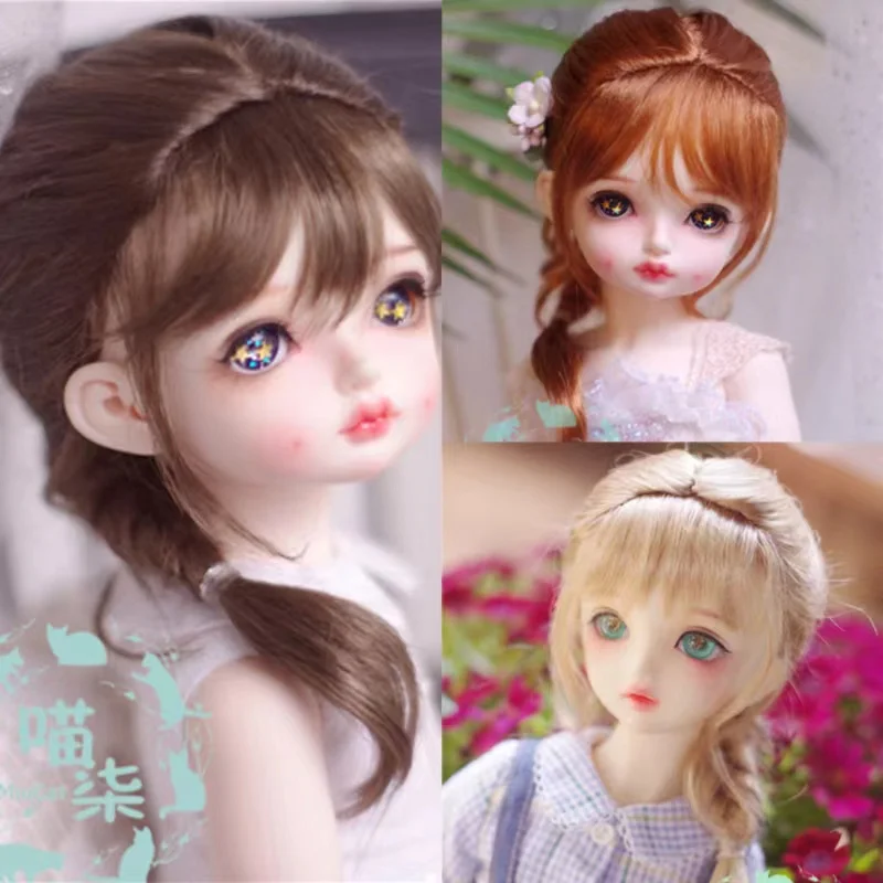 

1/3 BJD Doll Wigs Hair For 1/4 MSD MDD Hair Cute 1/6 YOSD Braid Wigs Mohair Doll Hair Wigs Accessories Girls DIY Gift