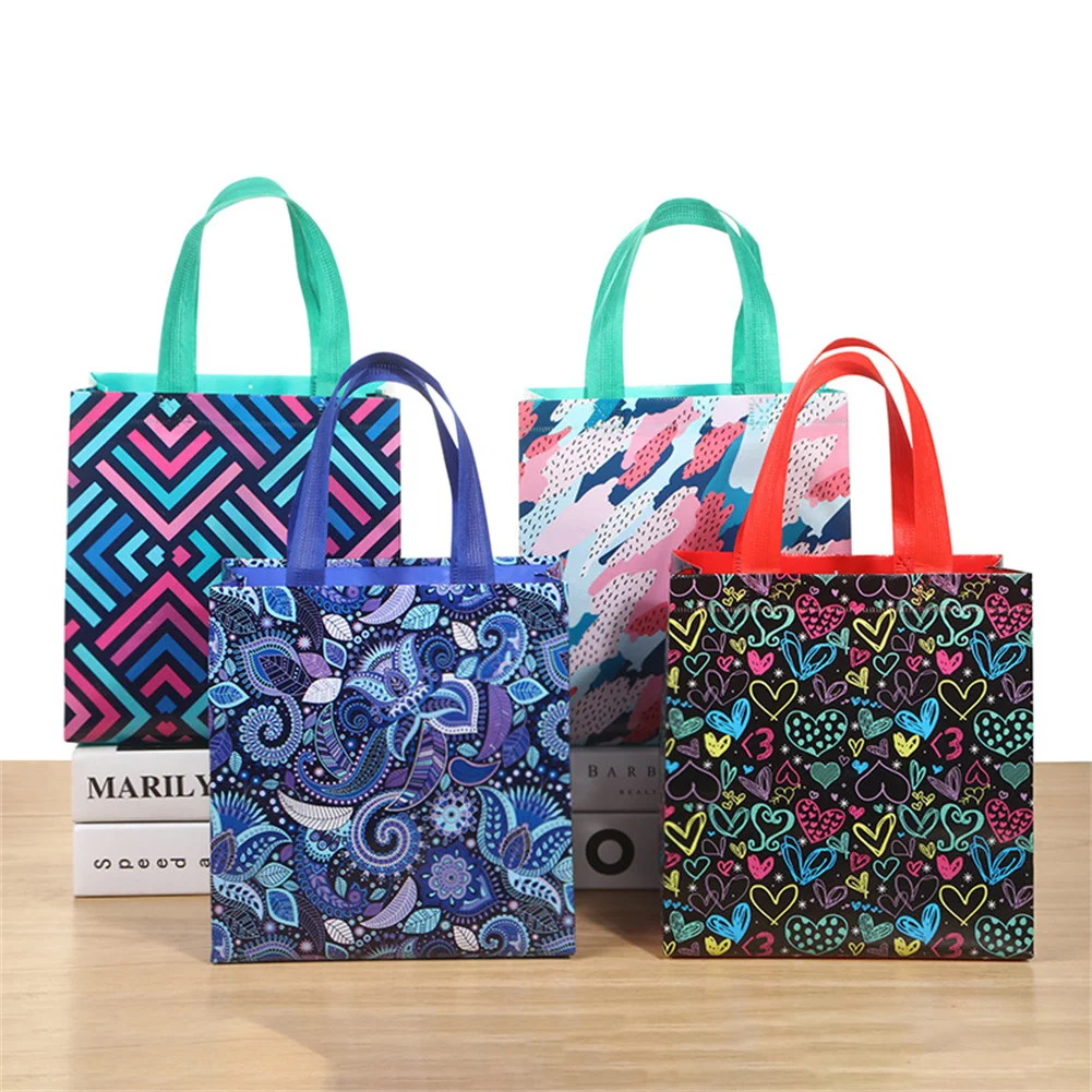 

Модная Складная Экологически чистая сумка для покупок с принтом, складной тоут, удобная Вместительная дорожная сумка для продуктов