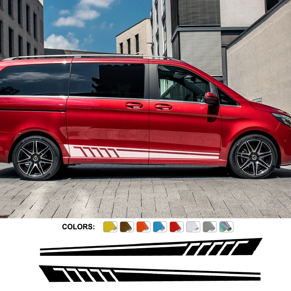 Фото Наклейки на боковую дверь автомобиля для Mercedes Benz Vito V Class W447 V260 Viano WV639 Виниловый декор автомобиля Deacal Аксессуары для автотюнинга №2