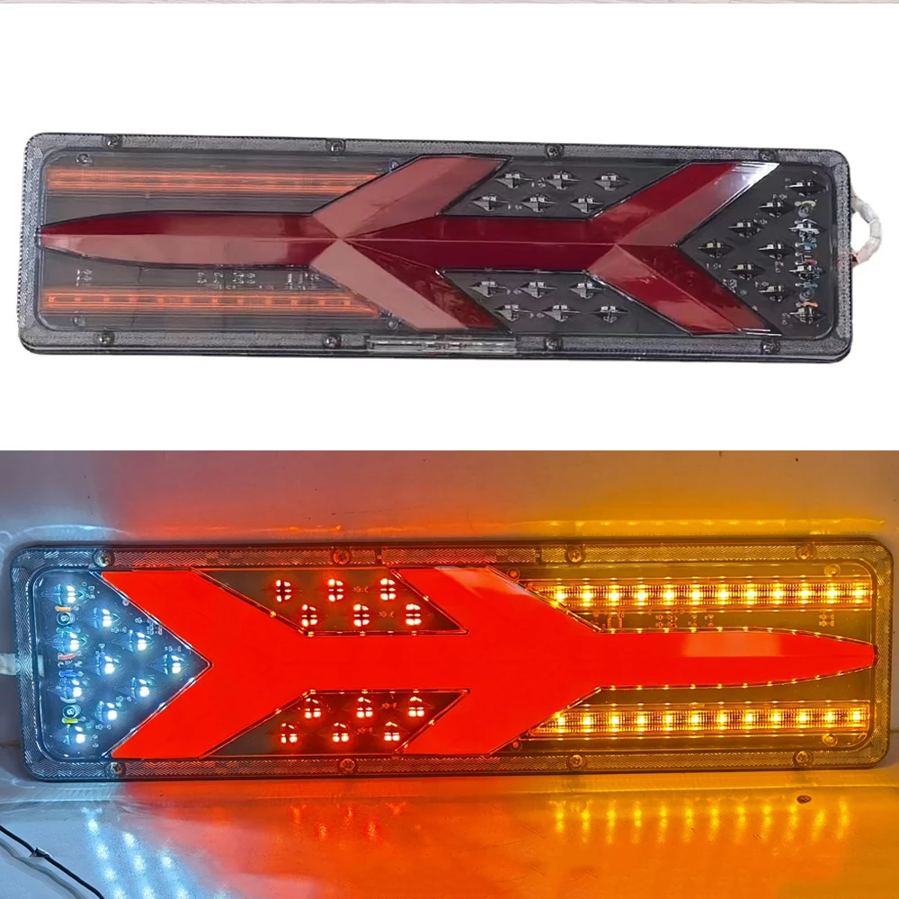 

2 шт., светодиодные задние фонари для грузовиков, 24 В