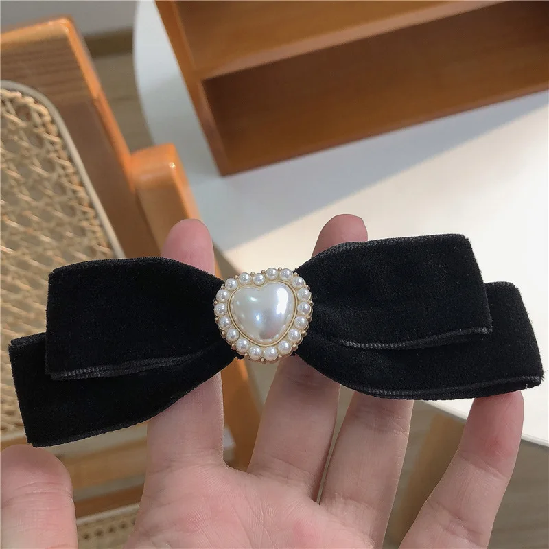 

Barrette For Women Girl Rhinestone Crystal Pearl Big Hair Clip Hairpin Bow Knot Plaid Dot Flower Head Accessories Wholesale