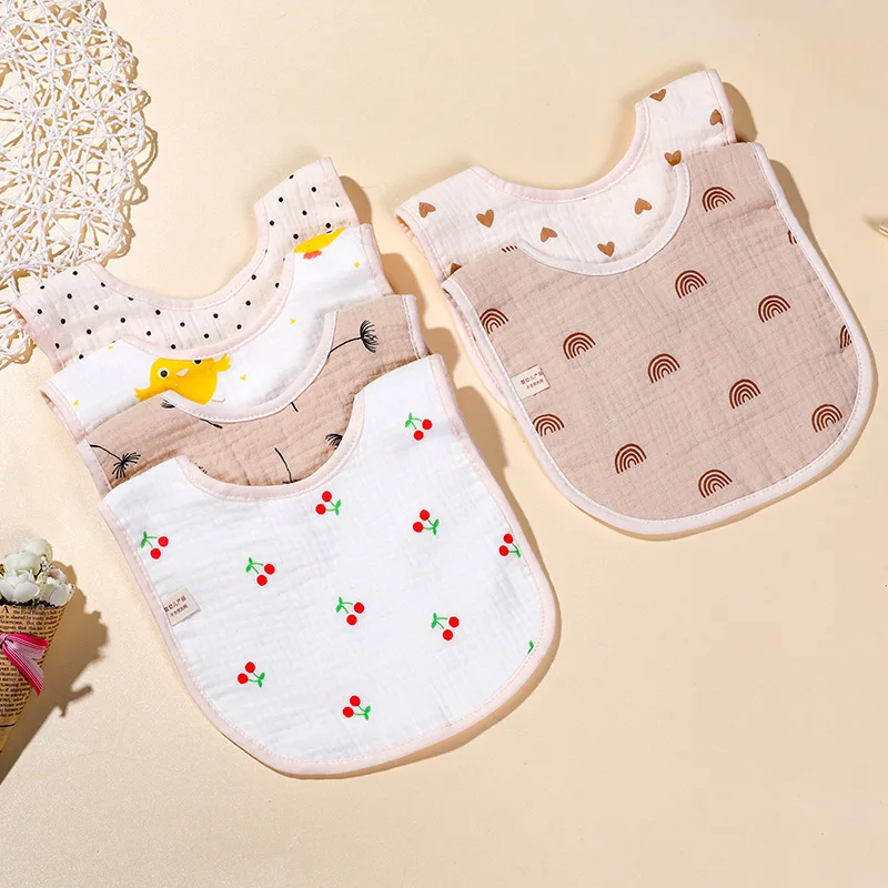 

Baby Bib Cotton Gauze Newborn Bib Infant Saliva Towel Children Eat Bib Baby Spit Milk Towel Baby Stuff Boy Girl Bibs