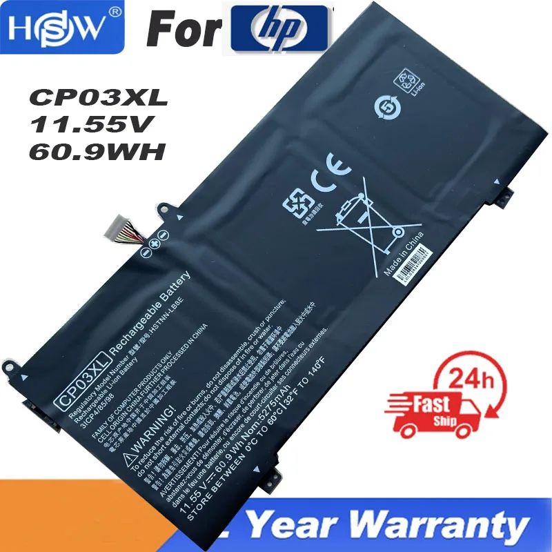 11 55 В 60 9 Втч 5275 мАч CP03XL Аккумулятор для ноутбука HP Spectre x360 13-AE 13-AE011DX 13-AE021TU 13-AE049NG