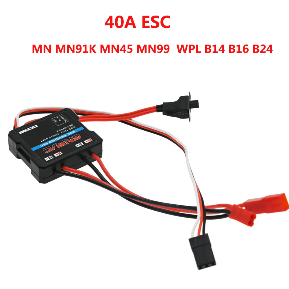

MN86K G500 modified ESC GN-21 40A miniature brushed ESC two-way climbing mode RC Car Parts for MN91K MN45 MN99 WPL B14 B16 B24